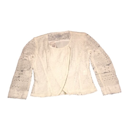 🎯3 for $30🎯 NWT Rinascimento M white lace faux wrap Giacca Jacket Romance - Picture 1 of 10
